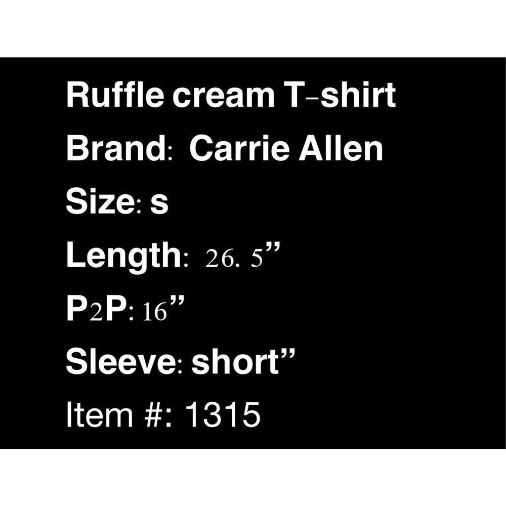 Carrie Allen cream ruffle t-shirt - Picture 5 of 5